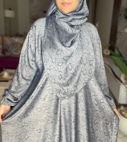 اسدال تنسل منقوش كحلي + شنطة هدية